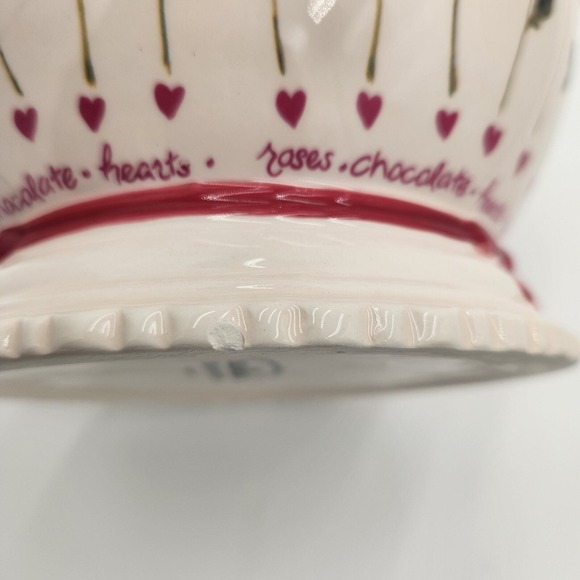 Bath & Body Works Roses Chocolates Hearts 6 1/2" Planter Bowl Unique Gift Idea - Picture 9 of 10